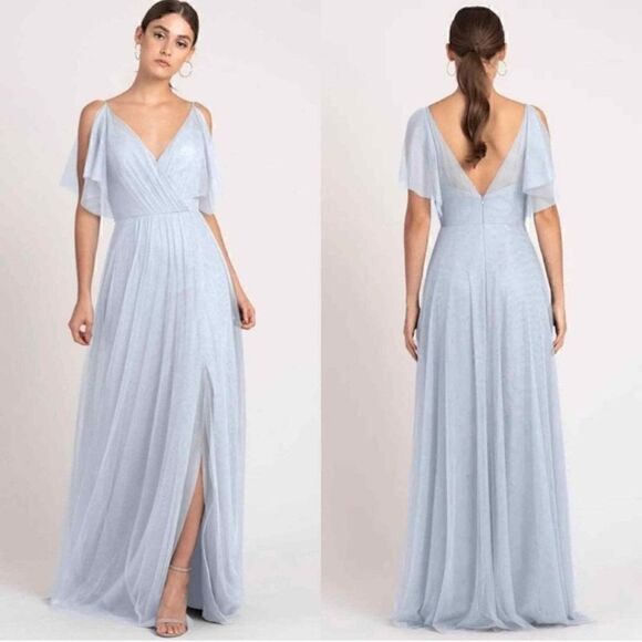 Jenny Yoo Dresses & Skirts - NWT Gorgeous Jenny Yoo 20 Light Blue Flowy Netted Fabric Bridesmaid Dress